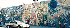 People’s Park med malerier fra hendelsene i 1968 og senere