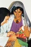 Vaksinasjonsprogrammet fungerer i samarbeid med UNICEF. Foto B. Olsen