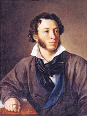 Aleksander Sergeevitsj Pusjkin (1799 – 1837). Oljemaleri av V.A. Tropin 1827 (8)