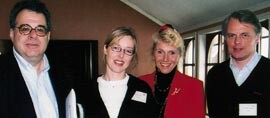 Norske og amerikanske forskere samarbeider om genstudier ved brystkreft. Fra v. David Botstein (Stanford University), Terese…
