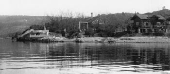 Figur 7    Barneavdelingen for tuberkuløse på Bleikøya i Oslofjorden. Foto fra 1885 (10)