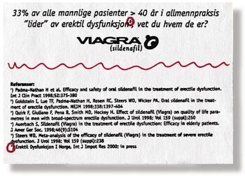  Figur 1    Informasjon om studiens internasjonale publisering, gjengitt i Viagra-annonse