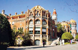 En av paviljongene ved Hospital Sant Pau