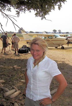 Maja Storeide på safari i hjertet av Botswana. Foto TV 2