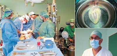 Rikshospitalet er det eneste sykehuset i Norge som utfører hjertetransplantasjoner. Her er kirurger ved thoraxkirurgisk…