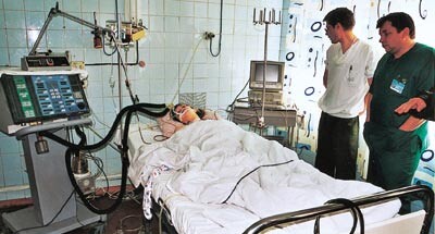 Olga i hjerteintensivavdelingen umiddelbart etter operasjonen