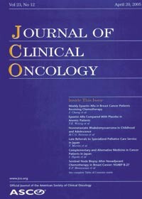 Artikkelen ble publisert 1.5. 2005 i Journal of Clinical Oncology (www.jco.org), som er et av de h&oslash;yest rangerte onkologiske&hellip;