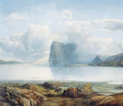 Figur 2  Lars Hertervig, Borg&oslash;ya, 1867. Nasjonalgalleriet, Oslo