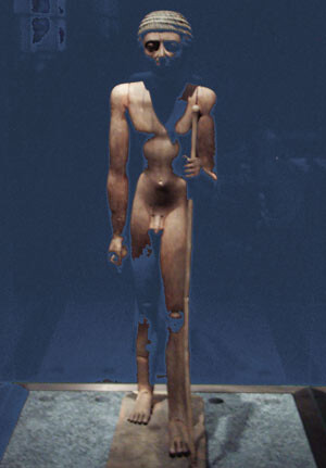 Figur 2  Egyptisk skulptur. Glyptoteket i København. Foto Einar J. Berle