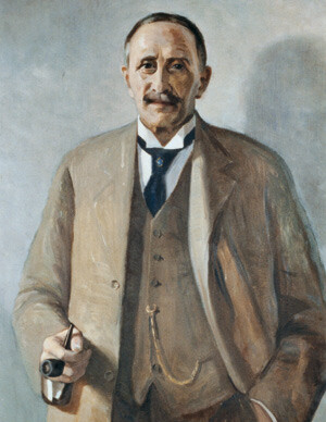 Figur 2  Kristian Brandt (1859 – 1932) var professor og overlege 1906 – 30, først ved Fødselsstiftelsen, senere ved…