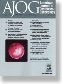 Artikkelen ble e-publisert 8.10. 2010 i det velrenommerte tidsskriftet American Journal of Obstetrics and Gynecology (www…