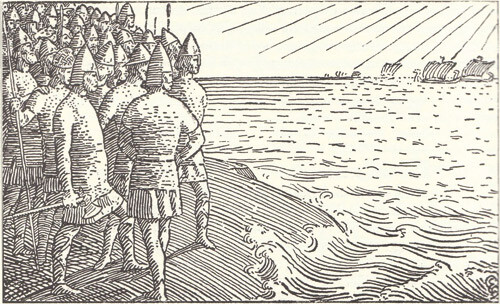 Fig. 4.  Tidevannets virkning p&aring; humant materiale. (Forfatterne til h&oslash;yre.)