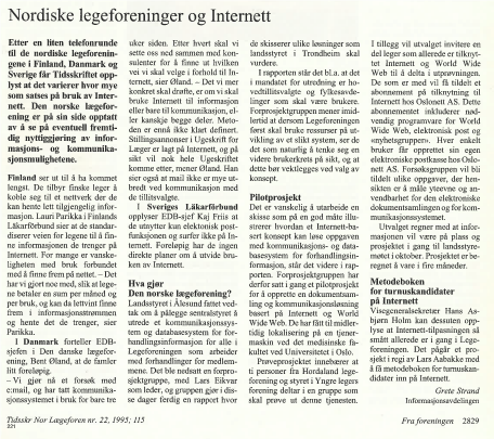 Faksimile: Fra foreningen Tidsskriftet nr. 22, 1995