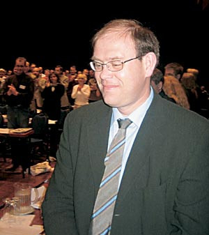 Hans Kristian Bakke ble gjenvalgt med applaus på landsstyremøtets siste dag. Foto Lisbet T. Kongsvik
