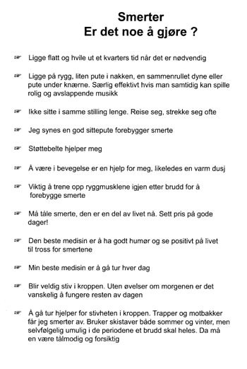 Faksimile fra informasjonsheftet Praktisk talt, bedre for benskjøre