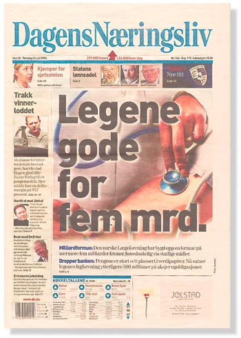 «Den norske Lægeforening har bygd opp en formue på nærmere fem milliarder kroner, hovedsakelig via statlige midler,» stod…