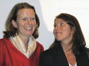 Anne Flem Jacobsen og Annetine Staff holdt et engasjerende foredrag om fordelene ved gjensidig kollegaveiledning. Foto…