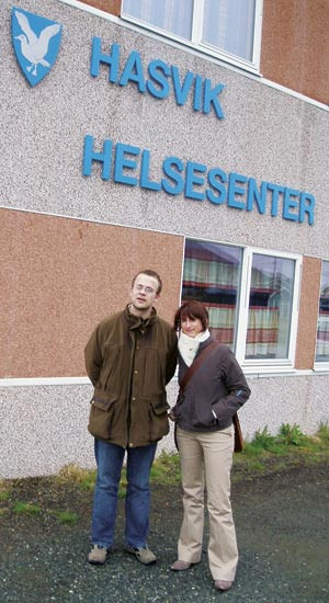 Turnuslegene i Hasvik. Vegard Dokka Tørå og Maria Soledad Crescia. Foto Torstein S. Hansen