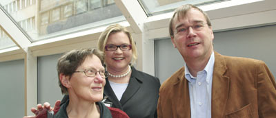 Sigrun Solberg (vest), Bodil Aasvang Olsen (sør) og Svein Aarseth (øst) leder regionsutvalgene i sin region. Foto Cecilie…