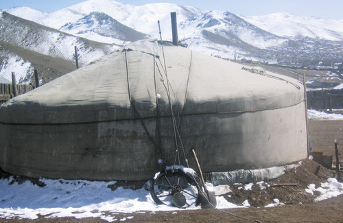 Ger (Mongolian: home), a traditional Mongolian family tent. Photo: Målfrid Holmaas Bjørgaas