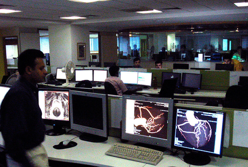 Global teleradiologi i praksis. Fra Teleradiology Solutions, Bangalore, India. Foto Frode Lærum
