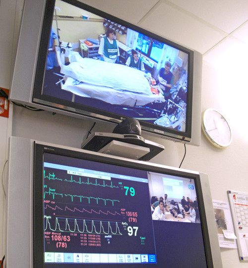 From a training session of the VEMI system. The patient (marker) and the treatment team is at the Narvik division of the…