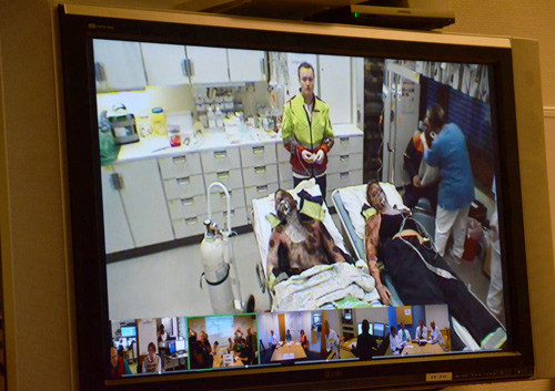 A «virtual medical emergency centre» and a new national management room are being demonstrated during a disaster exercise…