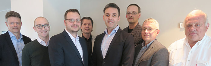 Det nye styret: Anders Todal, Martin Ording Helgesen, Gaute H. Nilsen (leder), Stephan Schüler, Dragan Zerajic, Mathis…