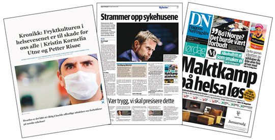 Faksimile av nyhetsoppslag