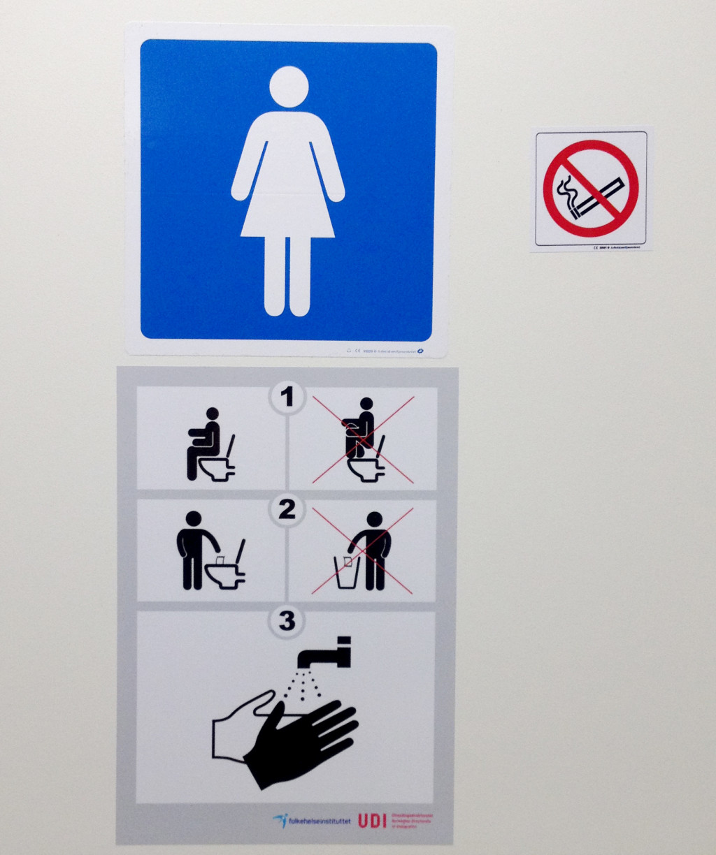 Figure 1 Information on toilet hygiene at the asylum reception centre in Sør-Varanger municipality