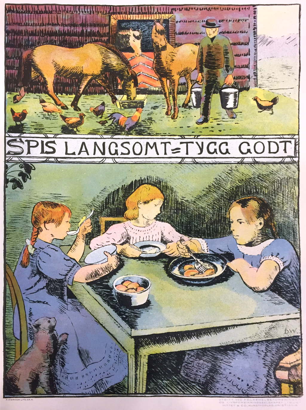 Figure 3 Taking time with meals was important. Key hygiene ideologist Carl Schiøtz (4) recommended spending at least half an…