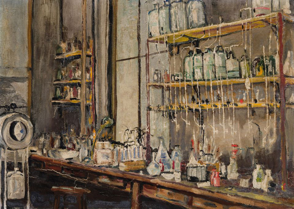 Frederick Banting hadde to lidenskaper: medisinsk forskning og maling. I 1925 malte han «The lab» ved University of Toronto…
