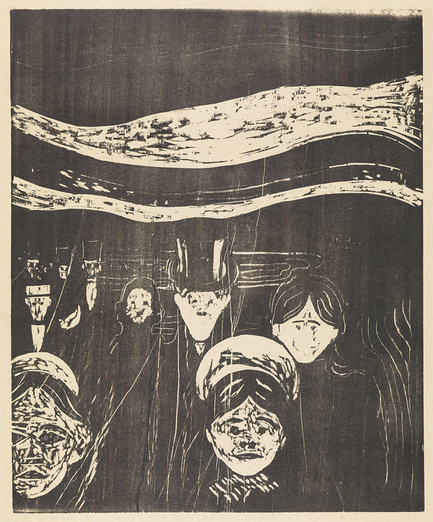 &laquo;Angst&raquo; av Edvard Munch. Foto: Nasjonalmuseet / Dag Andre Ivars&oslash;y