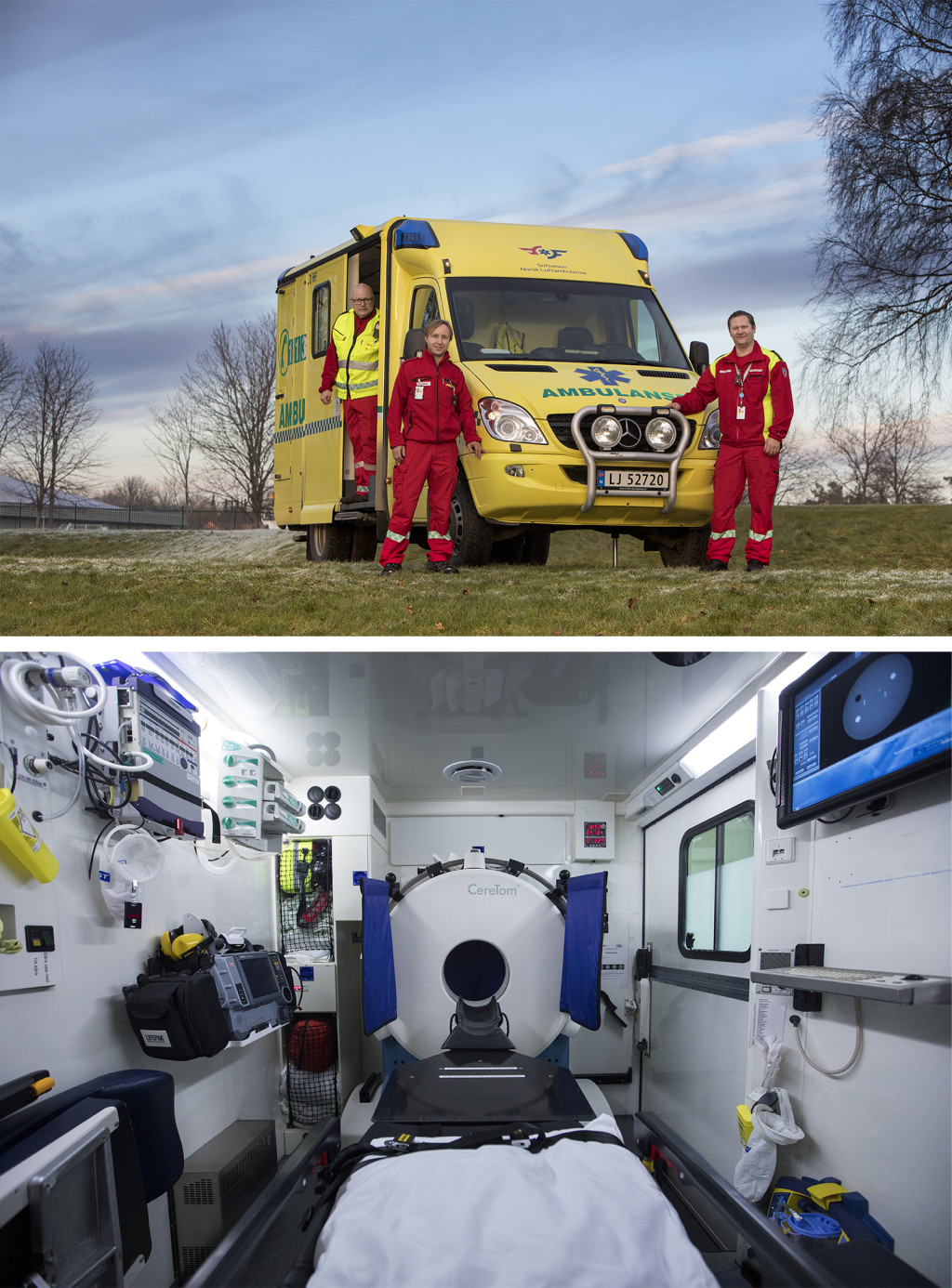 The Norwegian mobile stroke unit. Photo: Thomas T. Kleiven