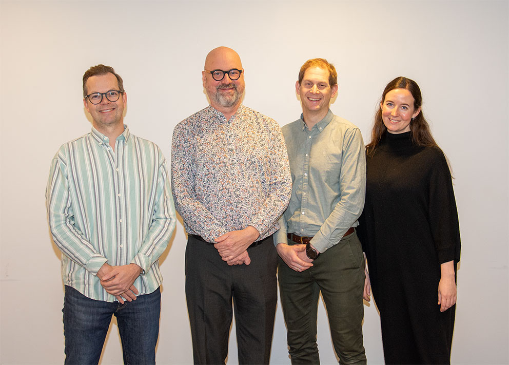 Fra venstre: Håvard Midgard (førsteforfatter), Olav Dalgard (sisteforfatter), Kristian Braathen Malme, Ane-Kristine…