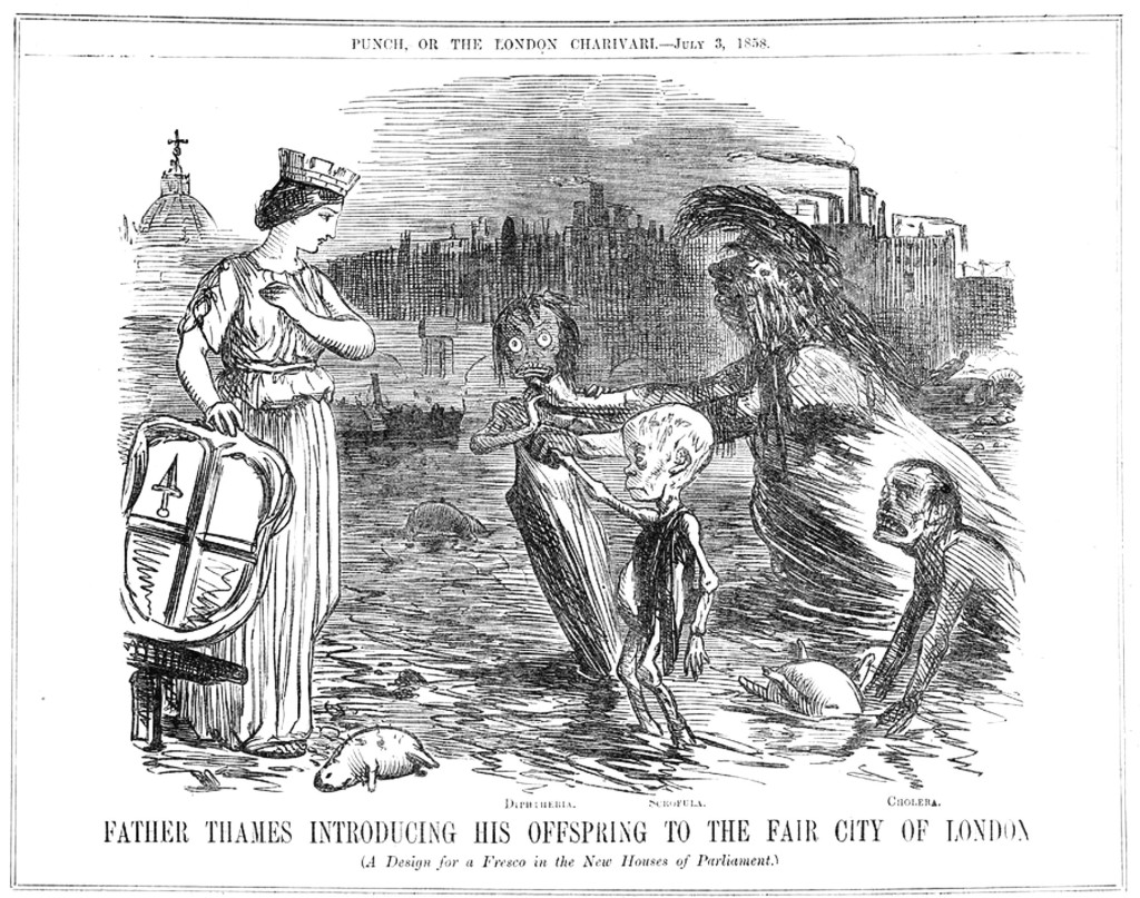 FATHER THAMES: Father Thames introduces his children to the city of London – diphtheria, scrofula (glandular tuberculosis)…