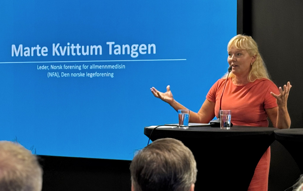 INKLUDERE: Marte Kvittum Tangen tok til orde for &aring; systematisk inkludere fastleger og kommuneoverleger i beredskapsarbeidet.